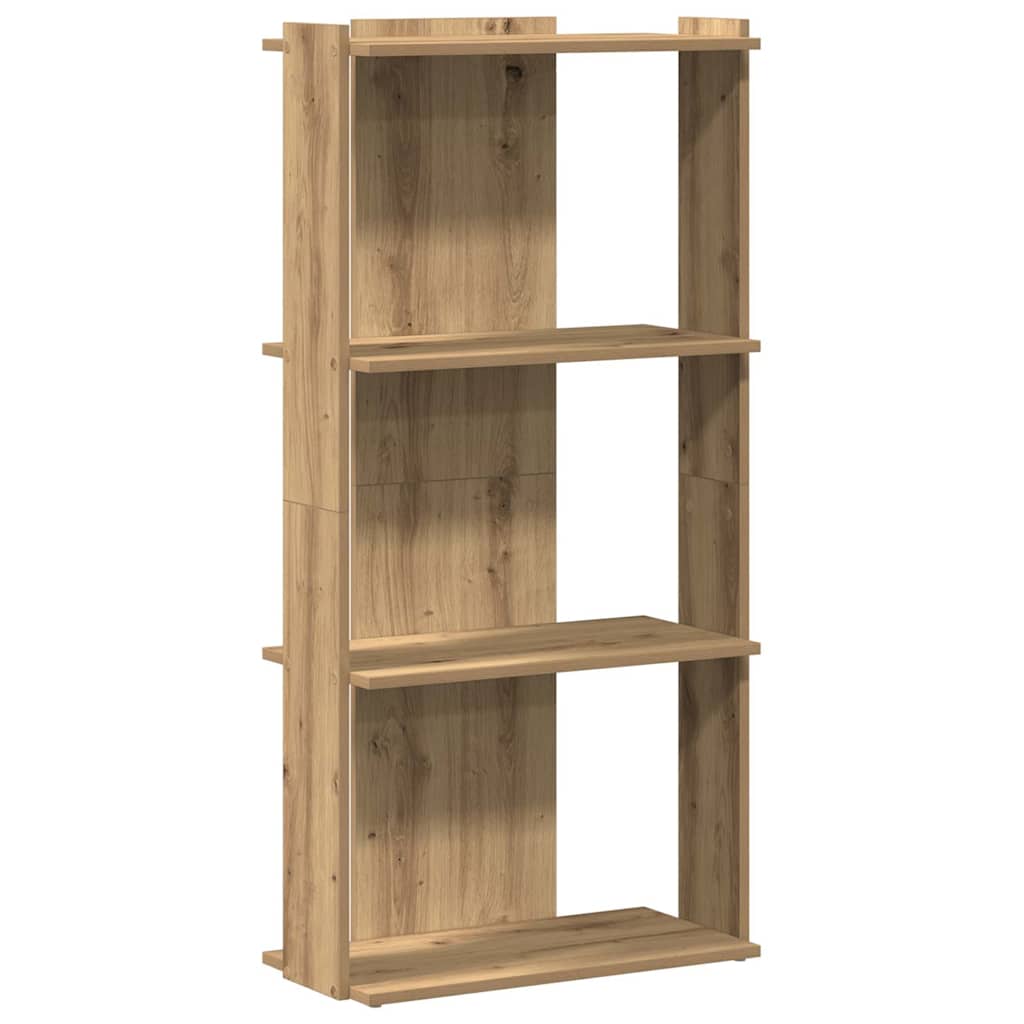 vidaXL Βιβλιοθήκη 3 επιπέδων Δρυς τεχνίτης 60x30x120 cm