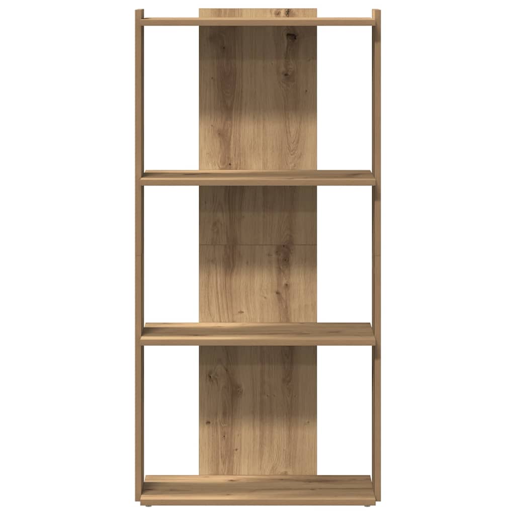 vidaXL Βιβλιοθήκη 3 επιπέδων Δρυς τεχνίτης 60x30x120 cm