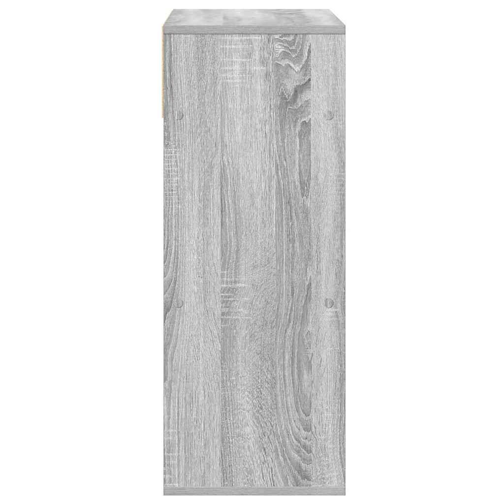 vidaXL Βιβλιοθήκη Γκρι Sonoma 66x31x80 εκ. από Επεξεργασμένο Ξύλο