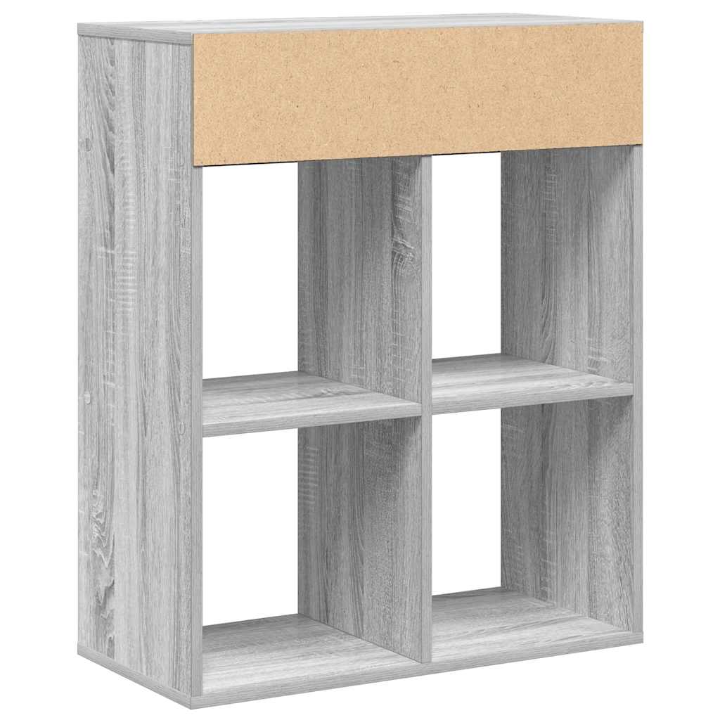 vidaXL Βιβλιοθήκη Γκρι Sonoma 66x31x80 εκ. από Επεξεργασμένο Ξύλο