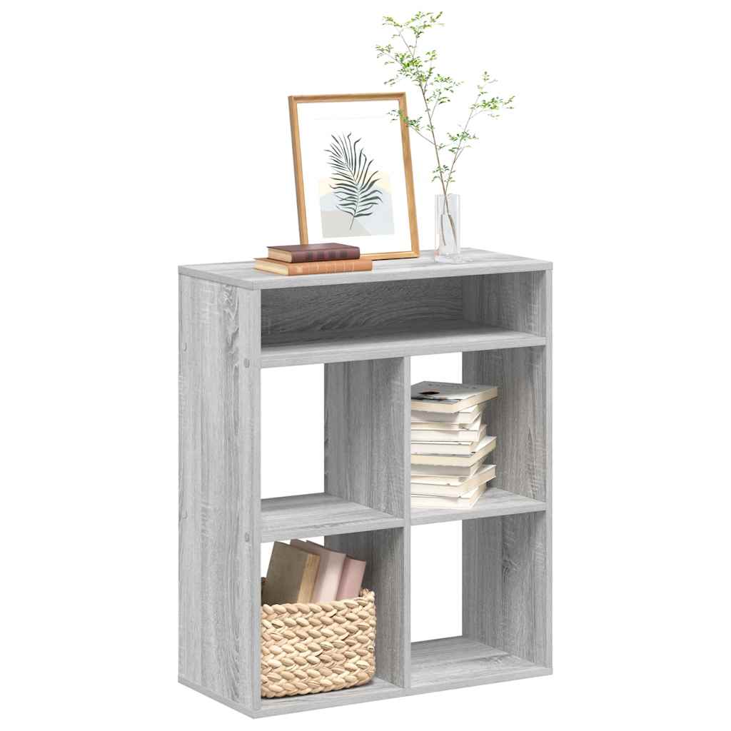 vidaXL Βιβλιοθήκη Γκρι Sonoma 66x31x80 εκ. από Επεξεργασμένο Ξύλο