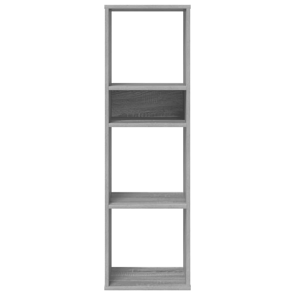 vidaXL Βιβλιοθήκη Γκρι Sonoma 34x31x112 εκ. από Επεξεργασμένο Ξύλο