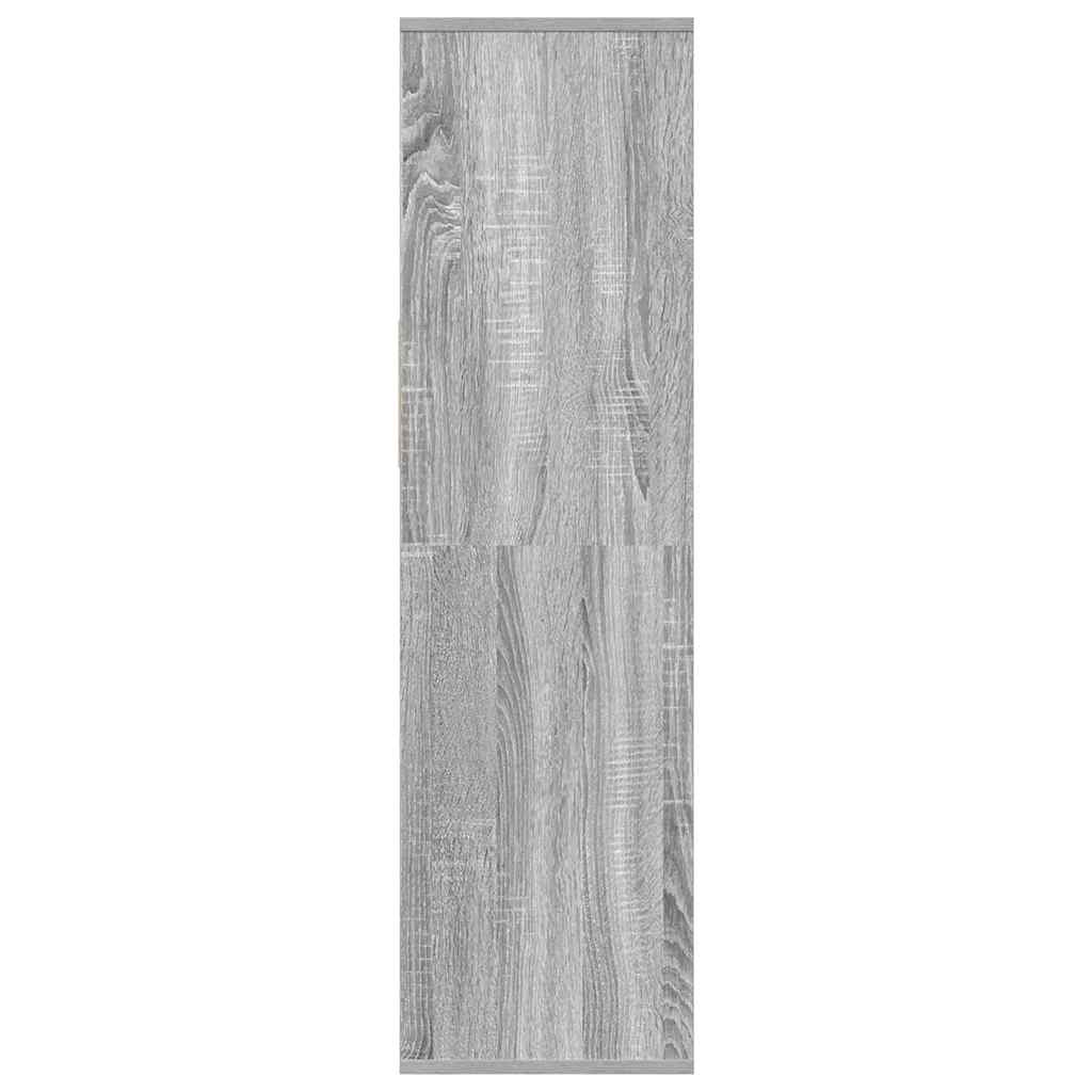 vidaXL Βιβλιοθήκη Γκρι Sonoma 34x31x112 εκ. από Επεξεργασμένο Ξύλο