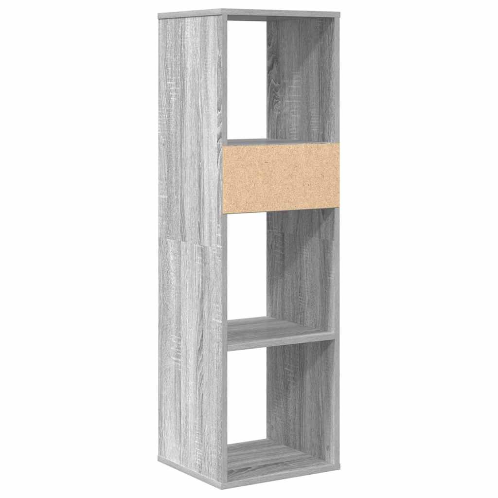 vidaXL Βιβλιοθήκη Γκρι Sonoma 34x31x112 εκ. από Επεξεργασμένο Ξύλο