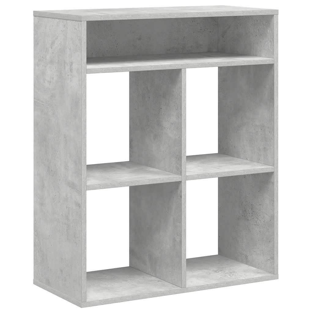vidaXL Βιβλιοθήκη Γκρι Σκυροδέματος 66x31x80 εκ. από Επεξεργ. Ξύλο