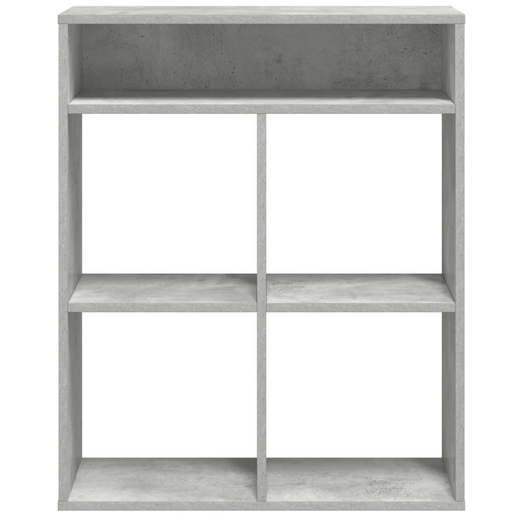 vidaXL Βιβλιοθήκη Γκρι Σκυροδέματος 66x31x80 εκ. από Επεξεργ. Ξύλο