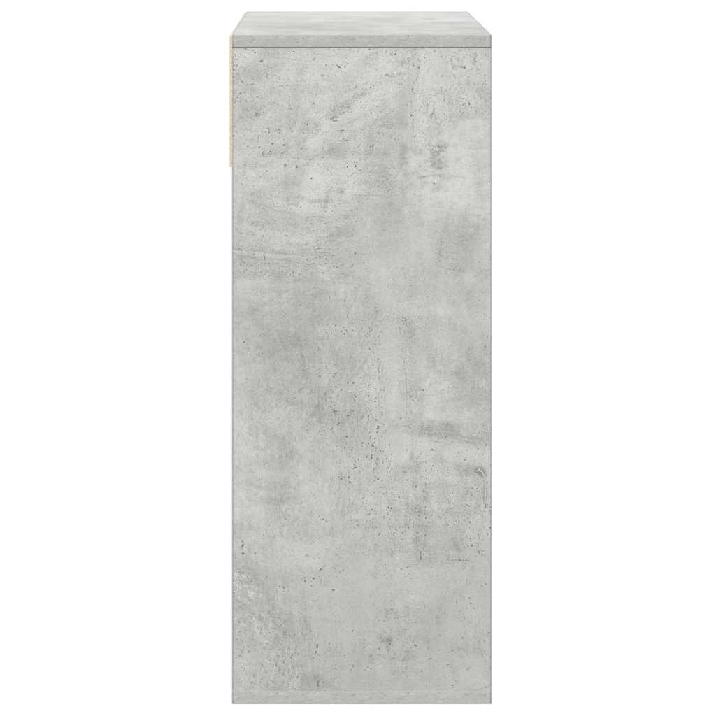 vidaXL Βιβλιοθήκη Γκρι Σκυροδέματος 66x31x80 εκ. από Επεξεργ. Ξύλο