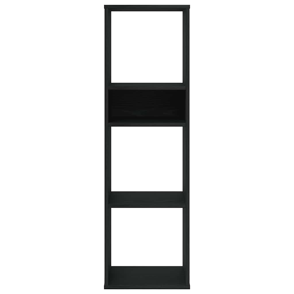 vidaXL Βιβλιοθήκη Μαύρη 34x31x112 εκ. από Επεξεργασμένο Ξύλο