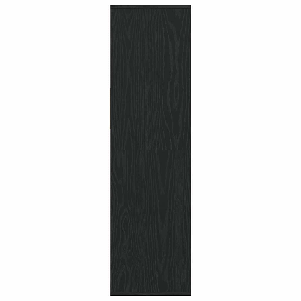 vidaXL Βιβλιοθήκη Μαύρη 34x31x112 εκ. από Επεξεργασμένο Ξύλο
