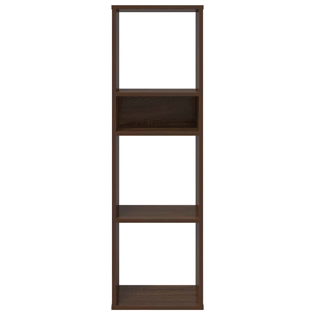 vidaXL Βιβλιοθήκη Καφέ Δρυς 34x31x112 εκ. από Επεξεργασμένο Ξύλο