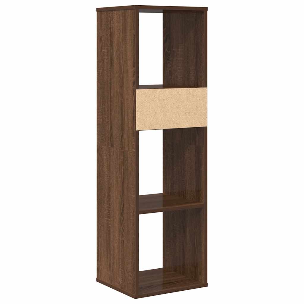 vidaXL Βιβλιοθήκη Καφέ Δρυς 34x31x112 εκ. από Επεξεργασμένο Ξύλο