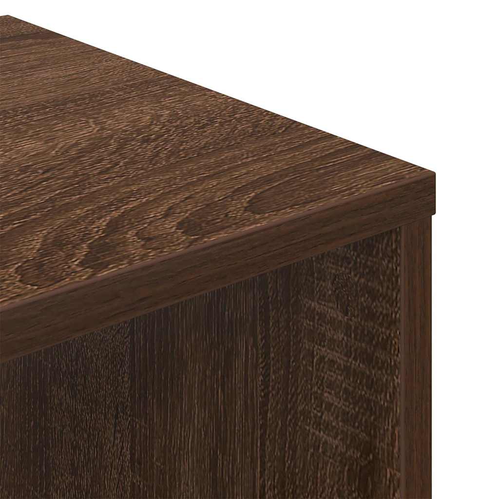vidaXL Βιβλιοθήκη Καφέ Δρυς 34x31x112 εκ. από Επεξεργασμένο Ξύλο