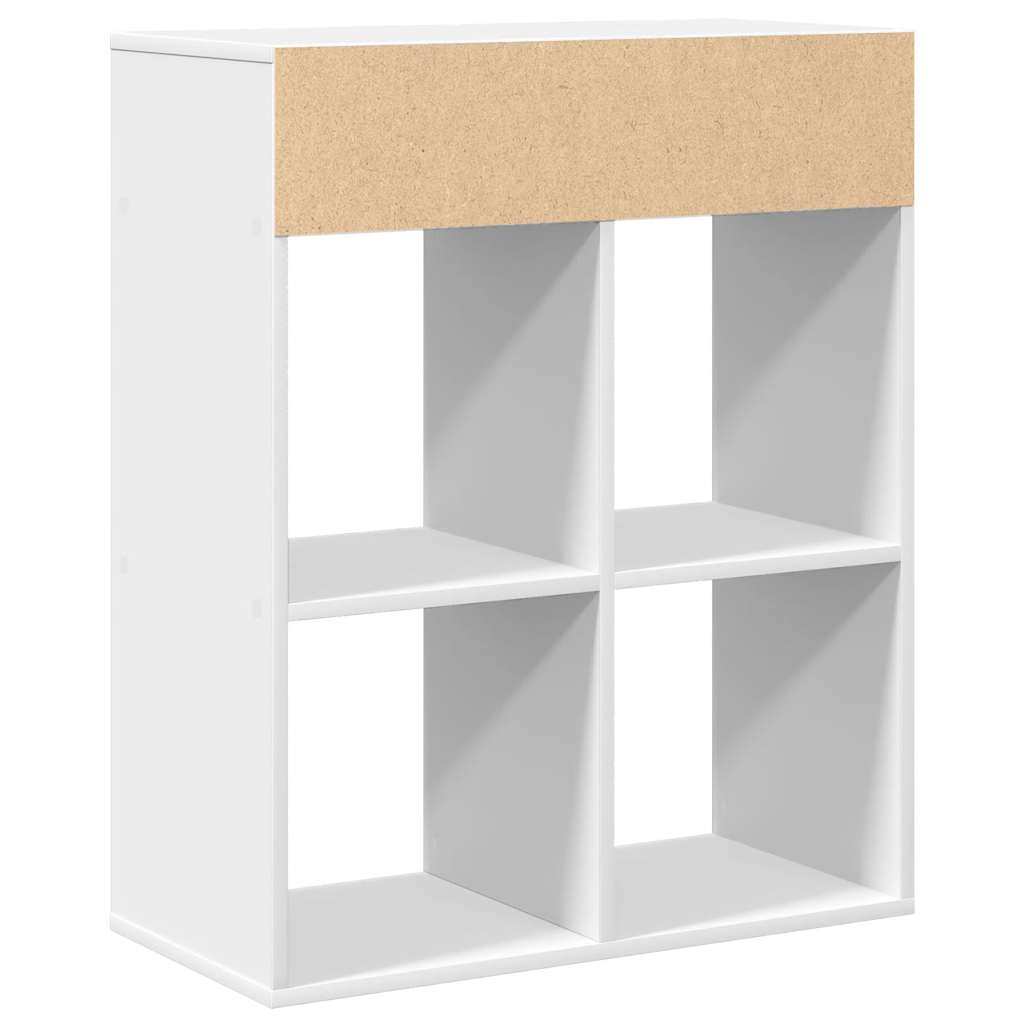 vidaXL Βιβλιοθήκη Λευκή 66x31x80 εκ. από Επεξεργασμένο Ξύλο