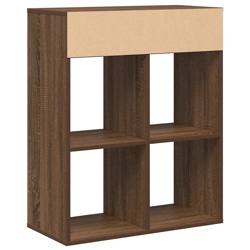 vidaXL Βιβλιοθήκη Καφέ Δρυς 66x31x80 εκ. από Επεξεργασμένο Ξύλο