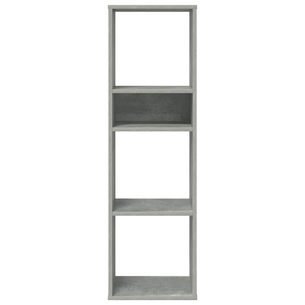vidaXL Βιβλιοθήκη Γκρι του Σκυροδέματος 34x31x112 εκ. από Μοριοσανίδα