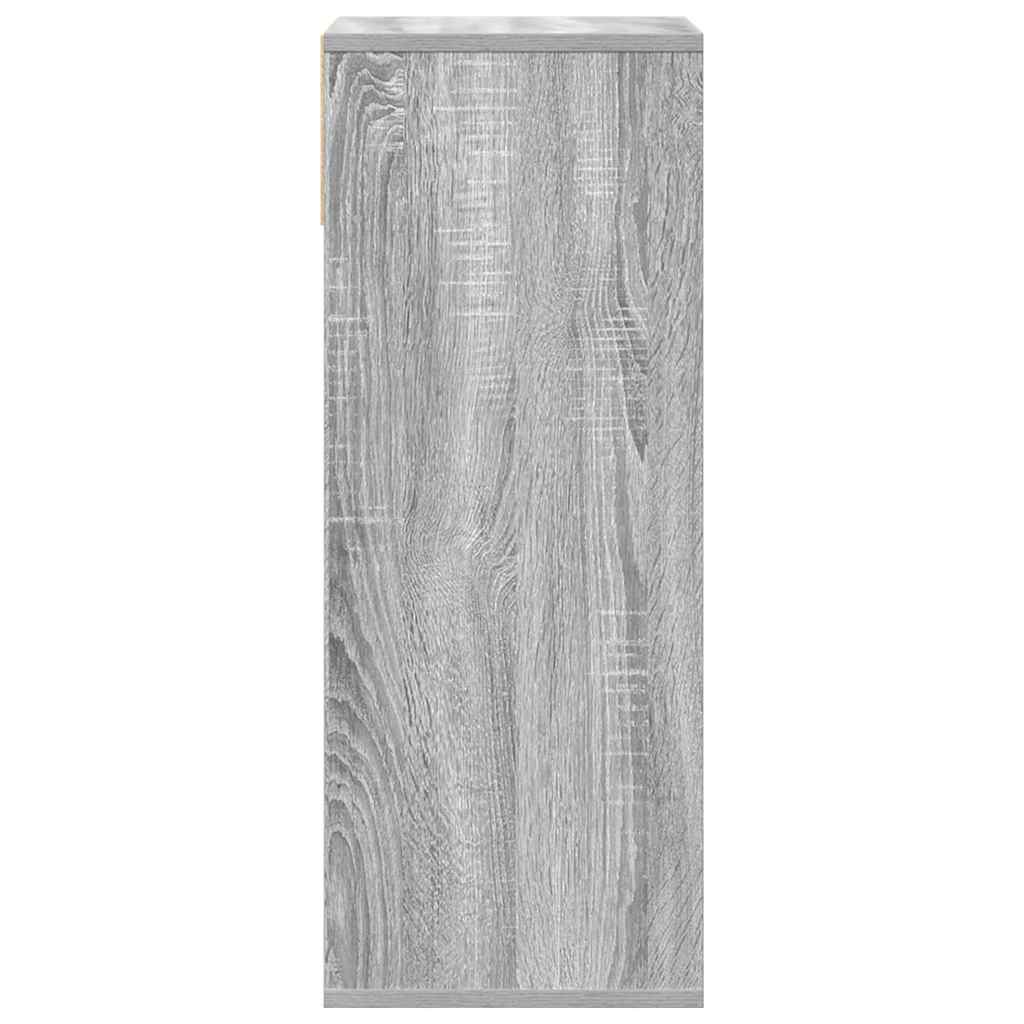 vidaXL Βιβλιοθήκη Γκρι Sonoma 34x31x80 εκ. από Επεξεργασμένο Ξύλο