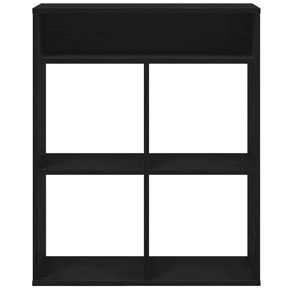 vidaXL Βιβλιοθήκη με 5 Ράφια Μαύρη 66x31x80 εκ. Επεξεργασμένο Ξύλο