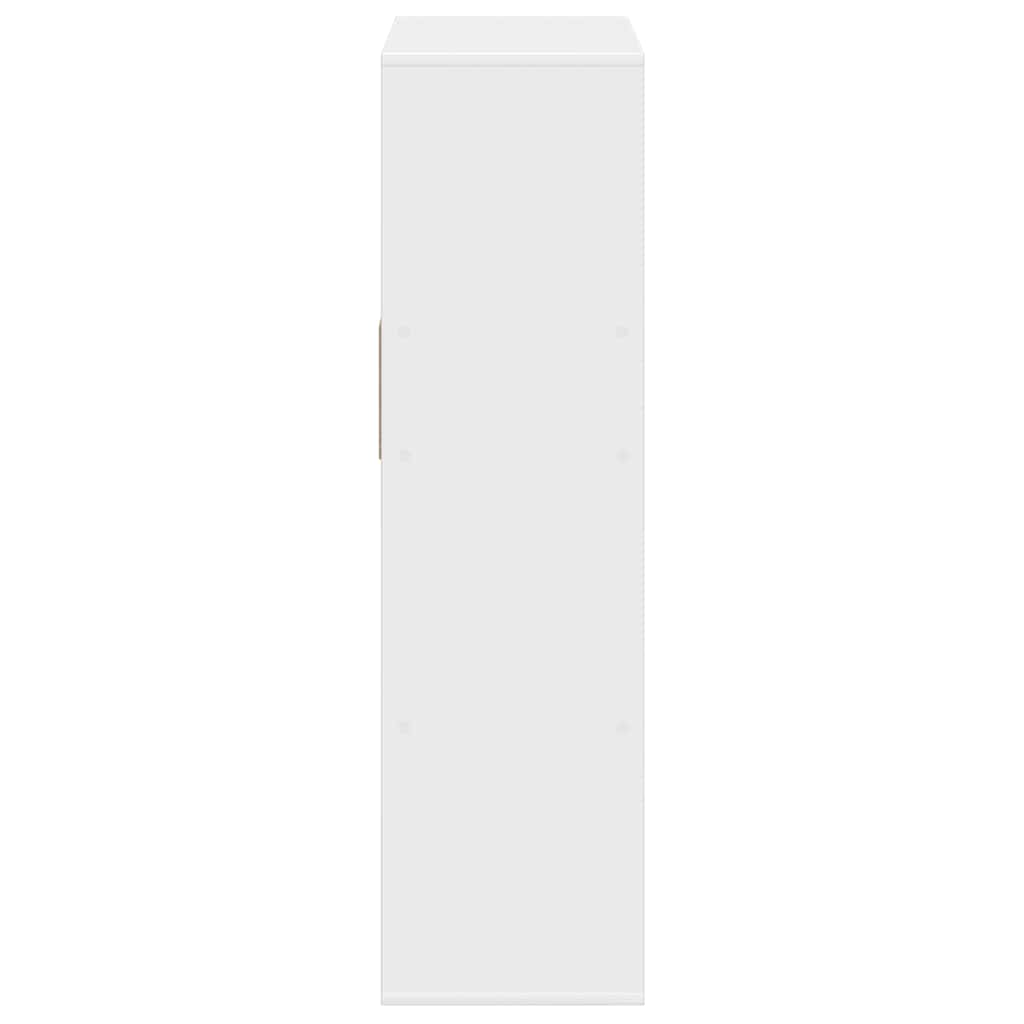 vidaXL Βιβλιοθήκη με 5 Ράφια Λευκή 66x31x112 εκ. Επεξεργασμένο Ξύλο