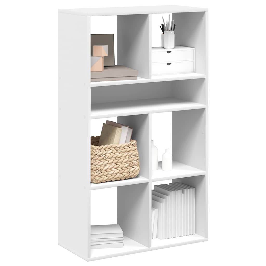 vidaXL Βιβλιοθήκη με 5 Ράφια Λευκή 66x31x112 εκ. Επεξεργασμένο Ξύλο