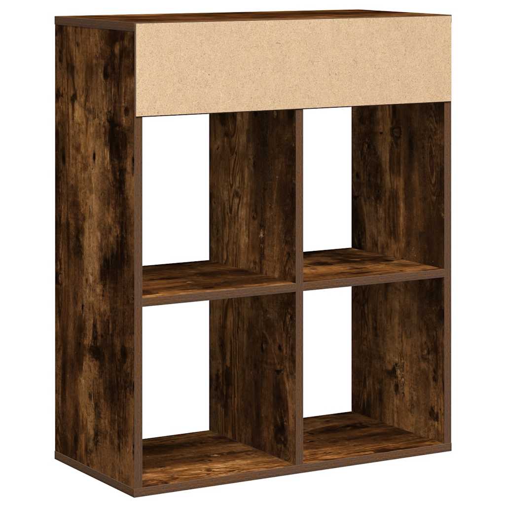 vidaXL Βιβλιοθήκη Καπνιστή Δρυς 66x31x80 εκ. από Επεξεργασμένο Ξύλο