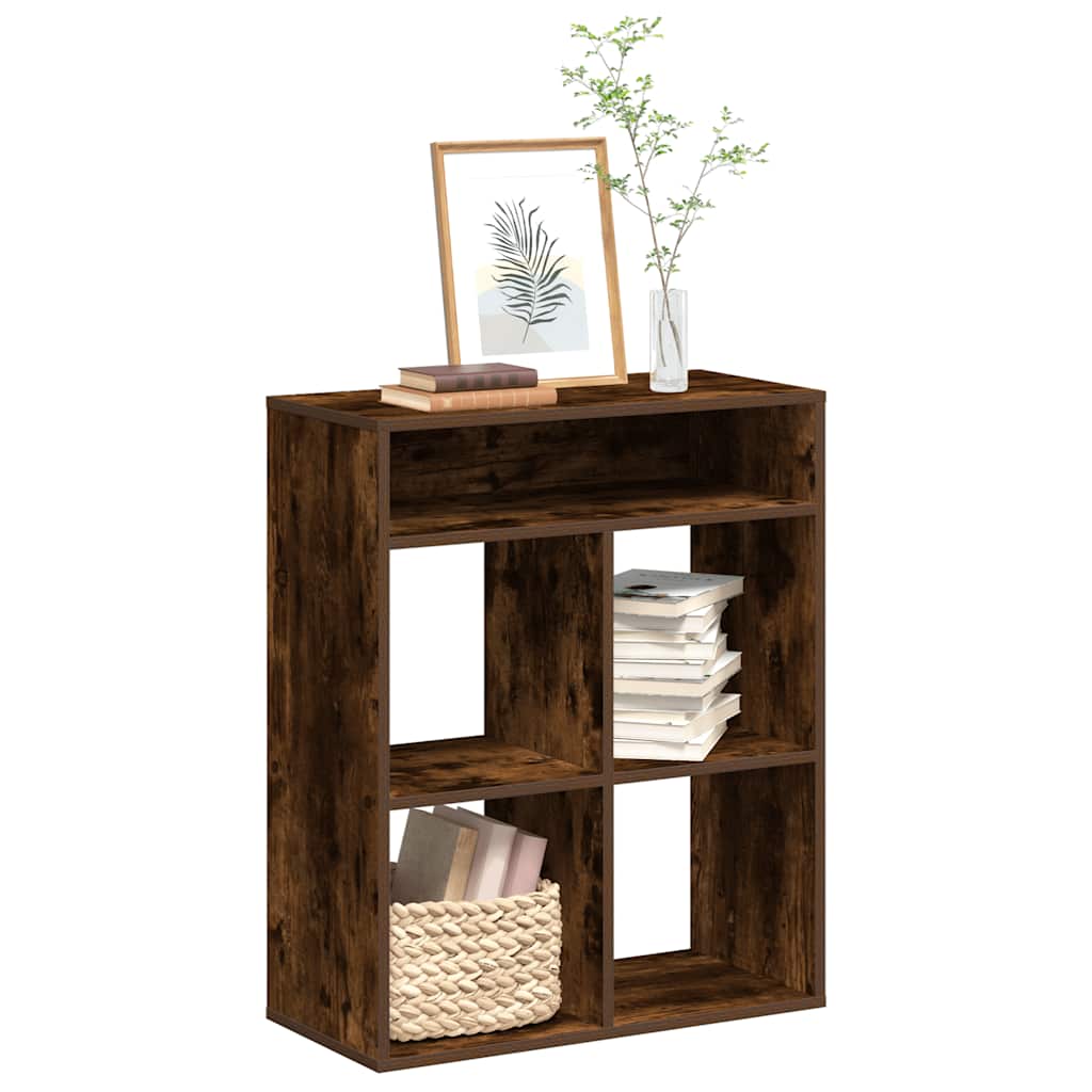 vidaXL Βιβλιοθήκη Καπνιστή Δρυς 66x31x80 εκ. από Επεξεργασμένο Ξύλο