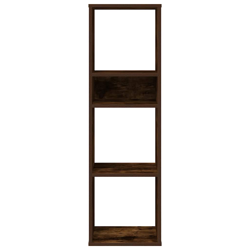 vidaXL Βιβλιοθήκη Καπνιστή Δρυς 34x31x112 εκ. από Επεξεργασμένο Ξύλο
