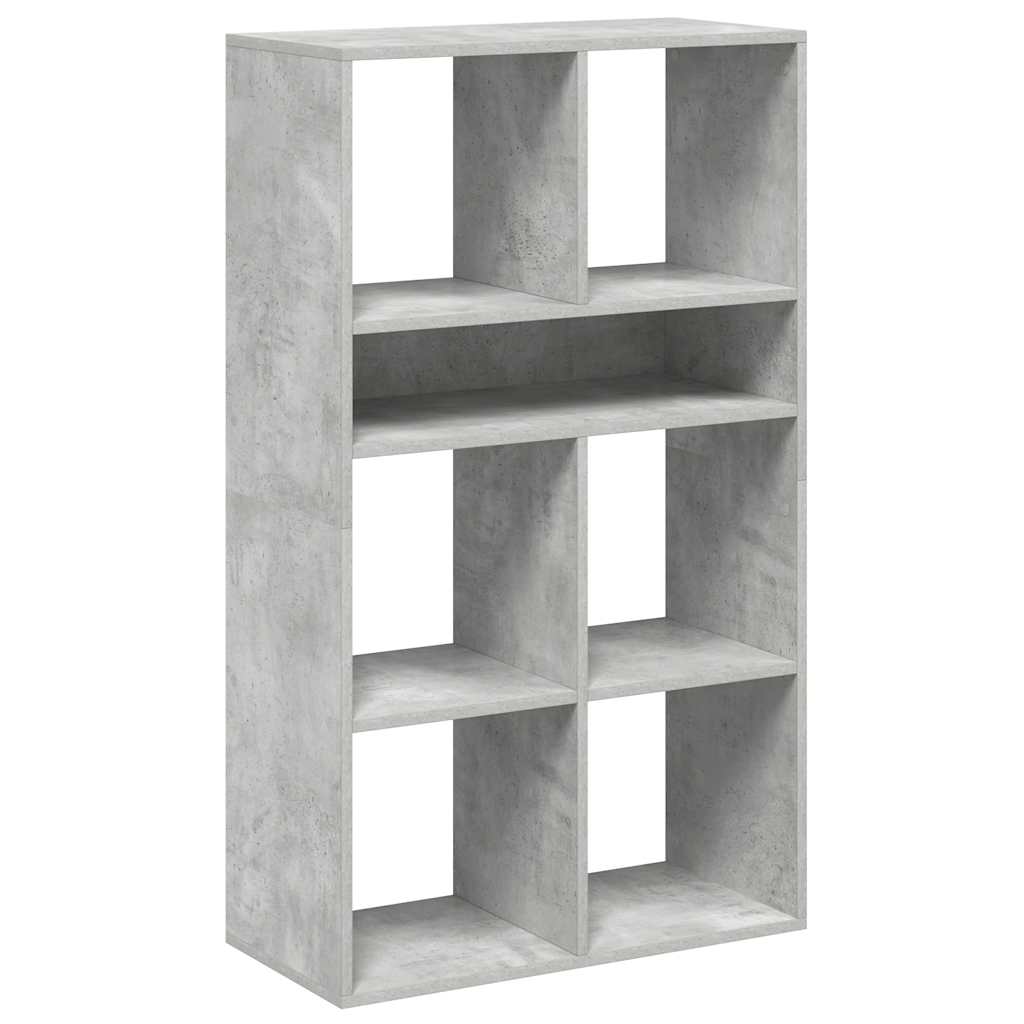 vidaXL Βιβλιοθήκη Γκρι του Σκυροδέματος 66x31x112 εκ. από Μοριοσανίδα