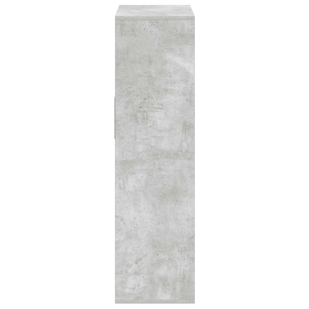 vidaXL Βιβλιοθήκη Γκρι του Σκυροδέματος 66x31x112 εκ. από Μοριοσανίδα