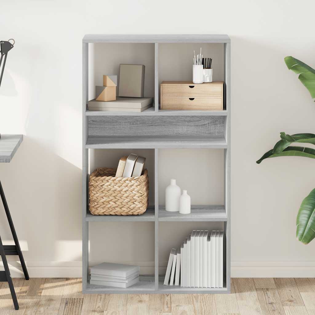vidaXL Βιβλιοθήκη Γκρι Sonoma 66x31x112 εκ. από Επεξεργασμένο Ξύλο