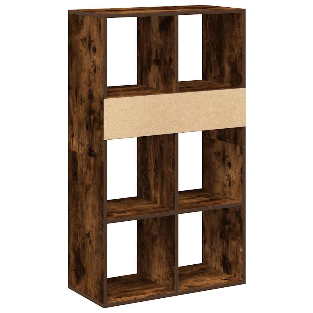 vidaXL Βιβλιοθήκη Καπνιστή Δρυς 66x31x112 εκ. από Επεξεργασμένο Ξύλο
