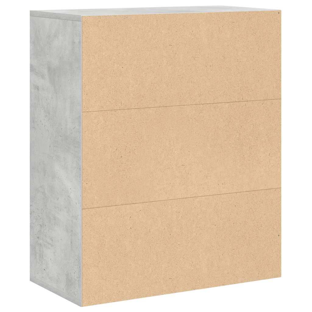 vidaXL Βιβλιοθήκη Γκρι του Σκυροδέματος 60x30x71,5 εκ. Επεξ. Ξύλο