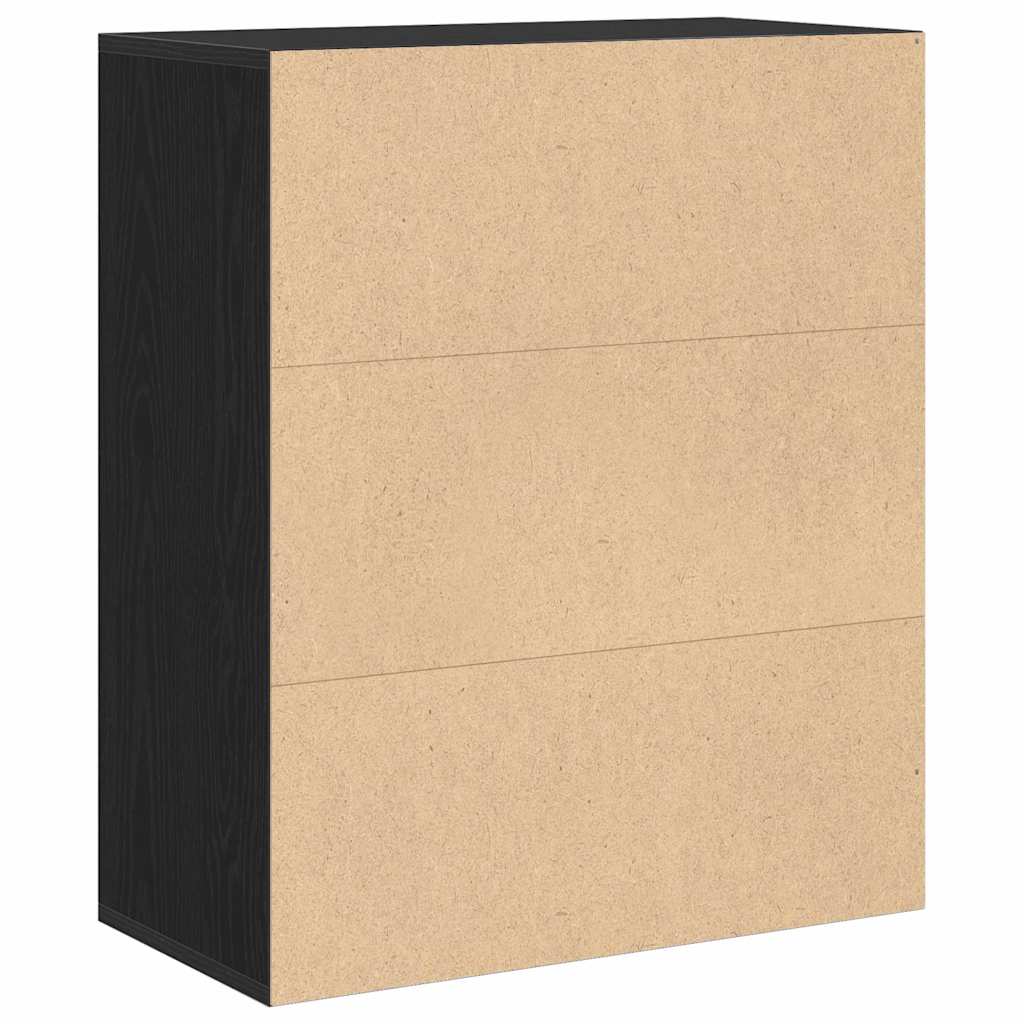 vidaXL Βιβλιοθήκη Μαύρο 60x30x71,5 εκ. από Επεξεργασμένο Ξύλο