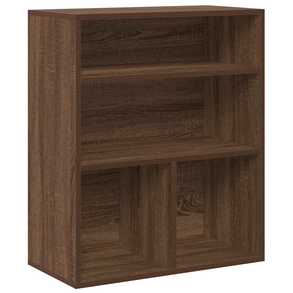 vidaXL Βιβλιοθήκη Καφέ Δρυς 60x30x71,5 εκ. από Επεξεργασμένο Ξύλο