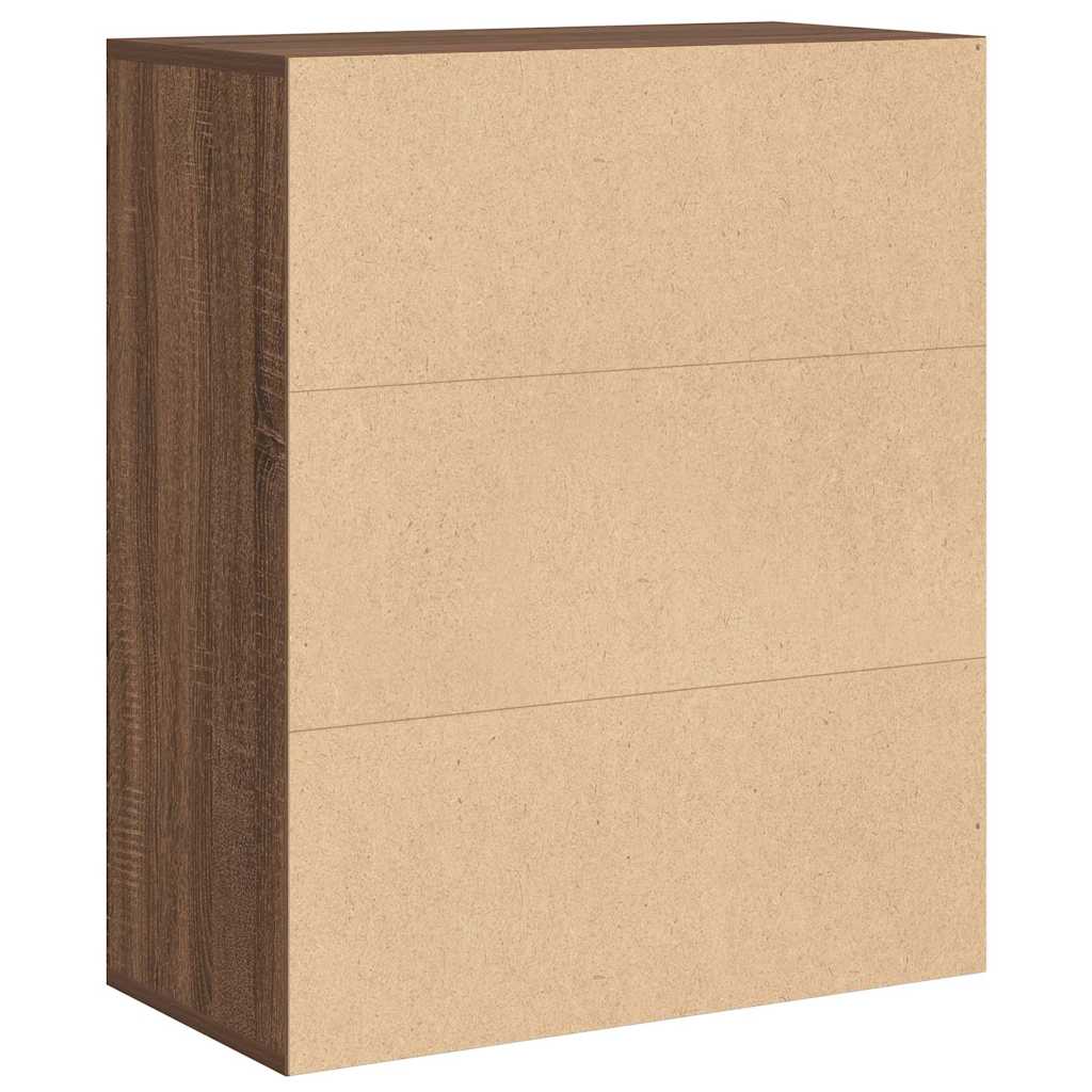 vidaXL Βιβλιοθήκη Καφέ Δρυς 60x30x71,5 εκ. από Επεξεργασμένο Ξύλο