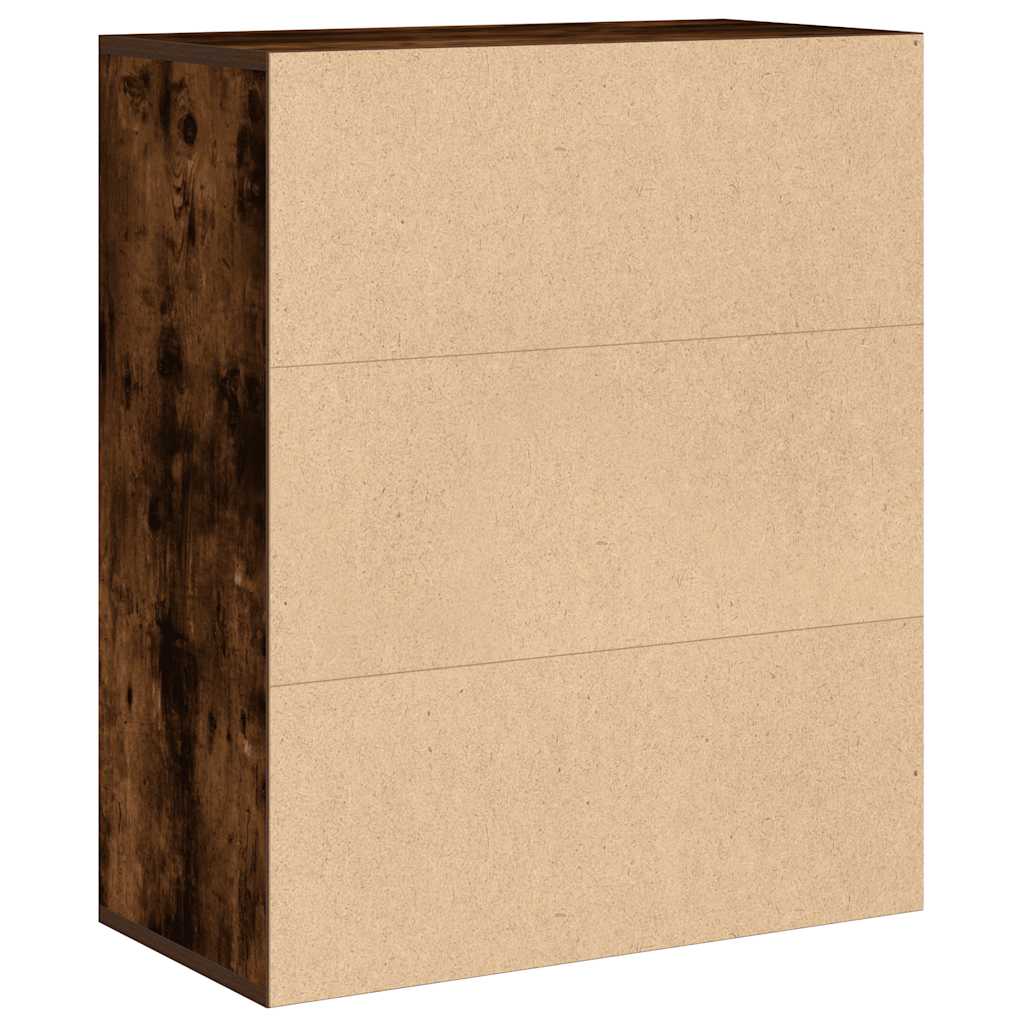 vidaXL Βιβλιοθήκη Καπνιστή Δρυς 60x30x71,5 εκ. από Επεξεργασμένο Ξύλο