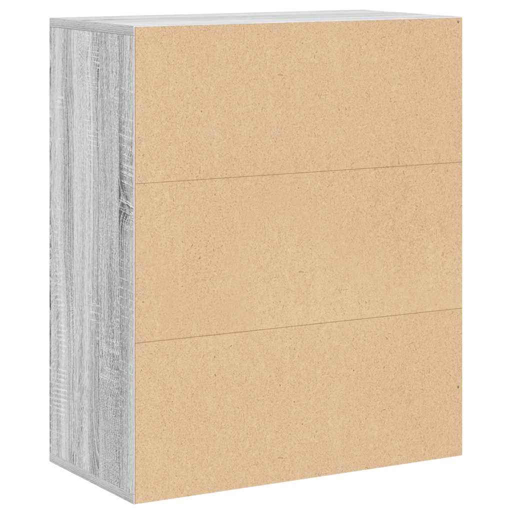 vidaXL Βιβλιοθήκη Γκρι Sonoma 60x30x71,5 εκ. από Επεξεργασμένο Ξύλο