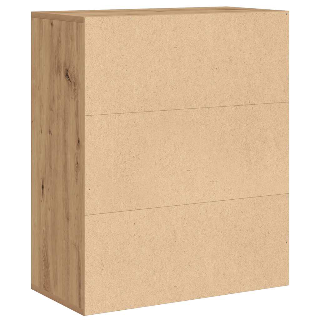 vidaXL Βιβλιοθήκη Artisan Δρυς 60x30x71,5 εκ. Επεξεργασμένο Ξύλο