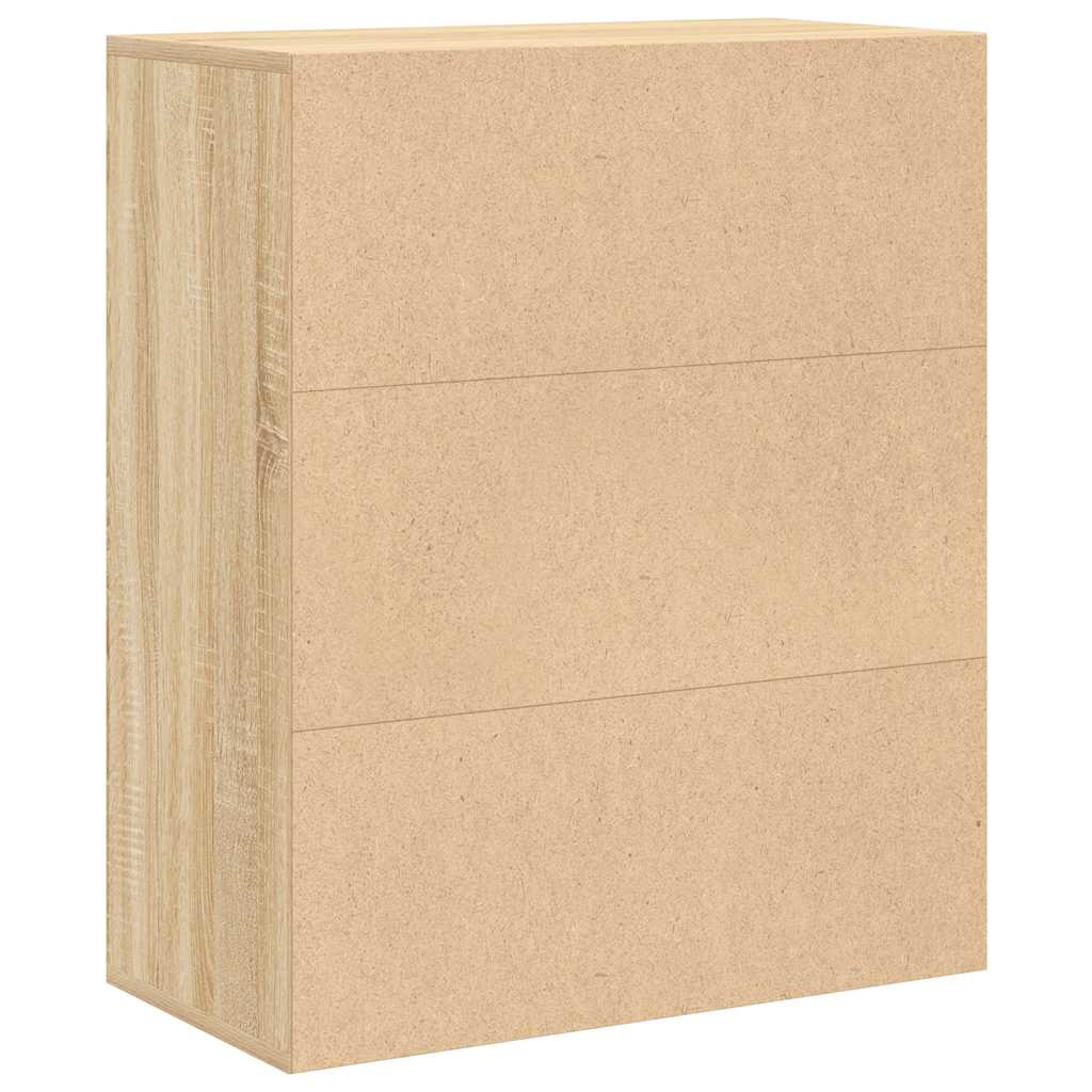 vidaXL Βιβλιοθήκη Χρώμα Sonoma Δρυς 60x30x71,5 εκ. από Μοριοσανίδα