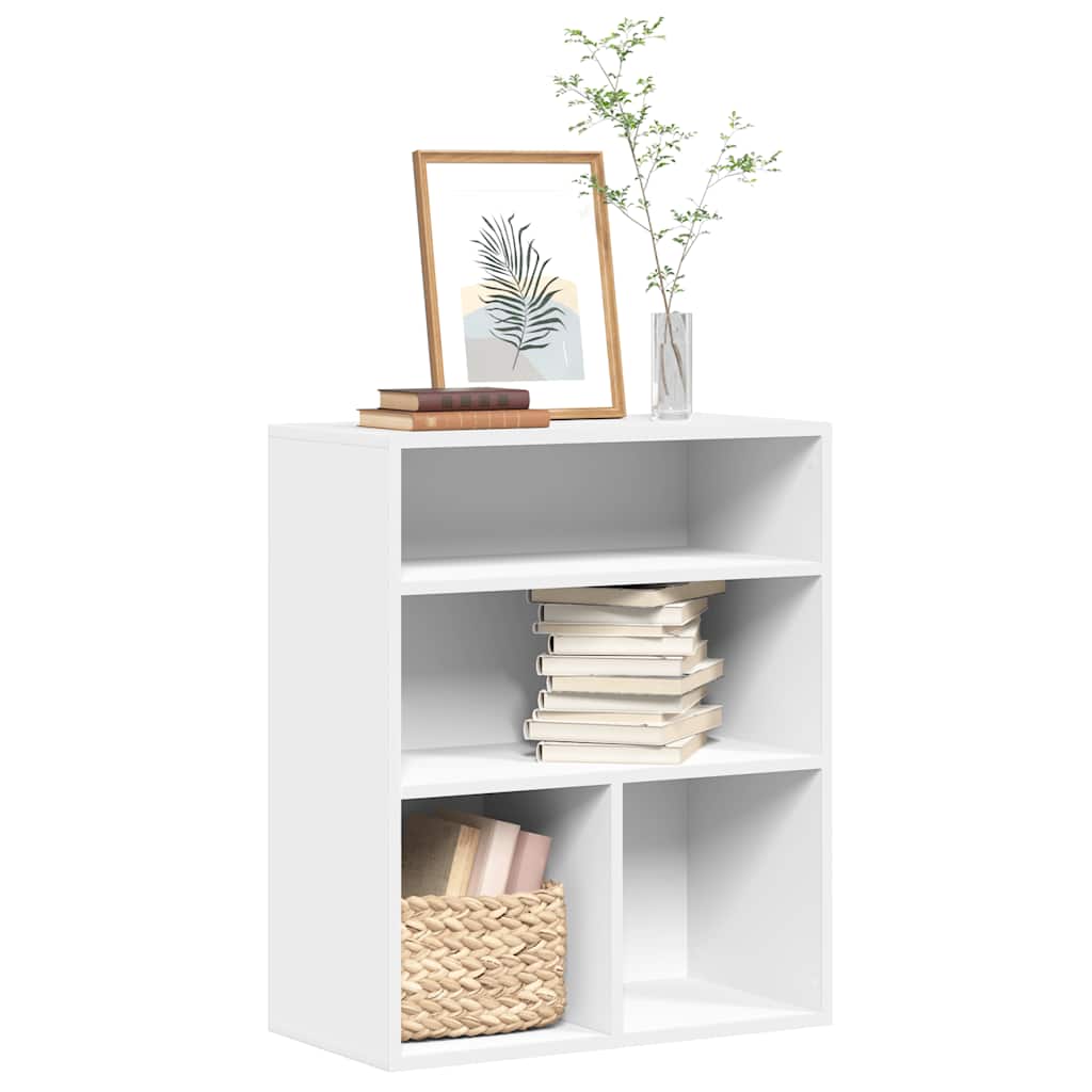 vidaXL Βιβλιοθήκη με 5 Ράφια Λευκή 60x30x71,5 εκ. Επεξεργασμένο Ξύλο