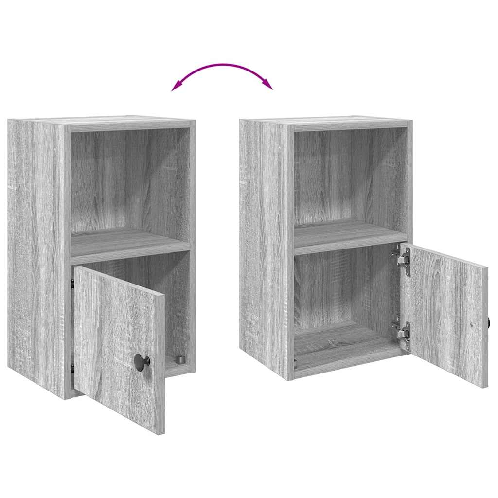 vidaXL Βιβλιοθήκη Γκρι Sonoma 31x24x52 εκ. από Επεξεργ. Ξύλο