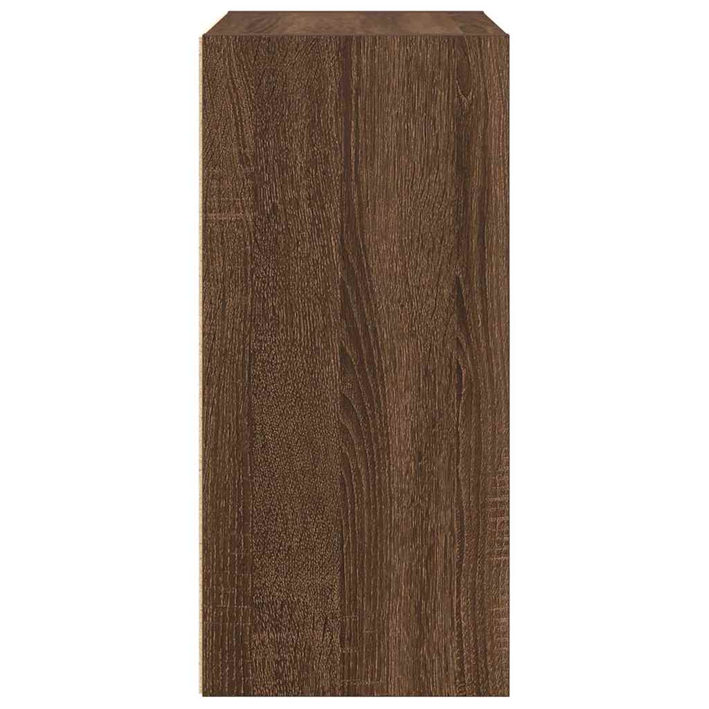 vidaXL Βιβλιοθήκη Καφέ Δρυς 31x24x52 εκ. από Επεξεργασμένο Ξύλο