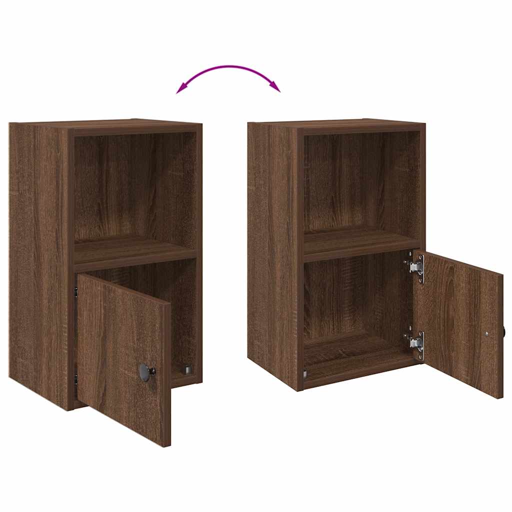 vidaXL Βιβλιοθήκη Καφέ Δρυς 31x24x52 εκ. από Επεξεργασμένο Ξύλο