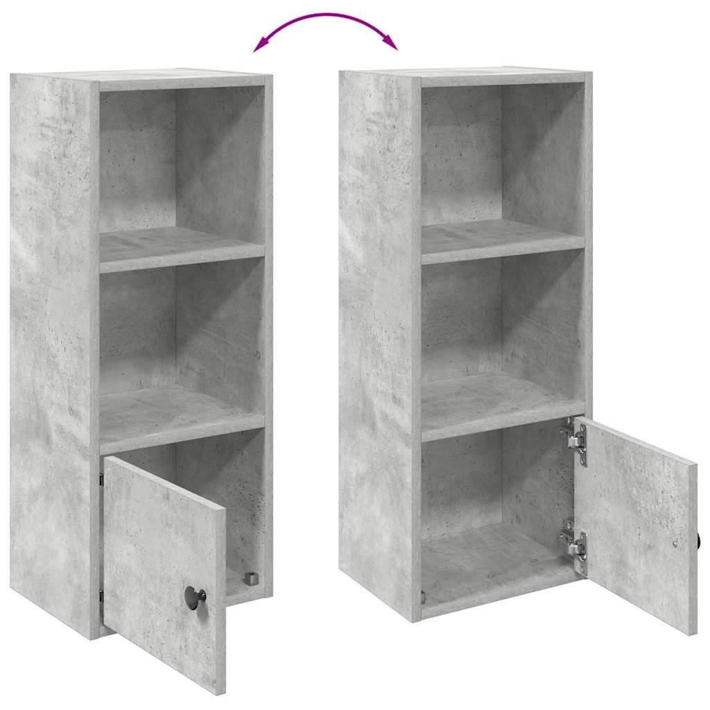 vidaXL Βιβλιοθήκη Γκρι Σκυροδέματος 31x24x77 εκ. Επεξεργ. Ξύλο