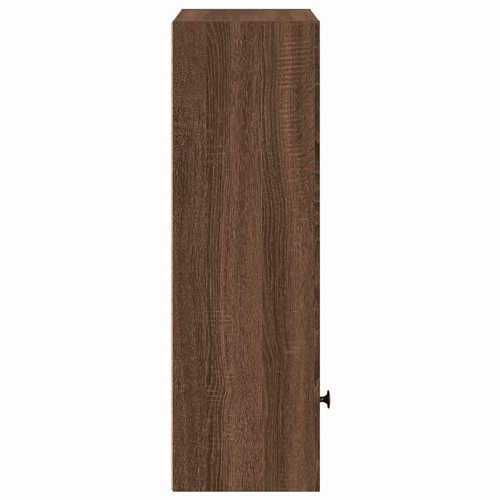 vidaXL Βιβλιοθήκη Καφέ Δρυς 31x24x77 εκ. από Επεξεργασμένο Ξύλο