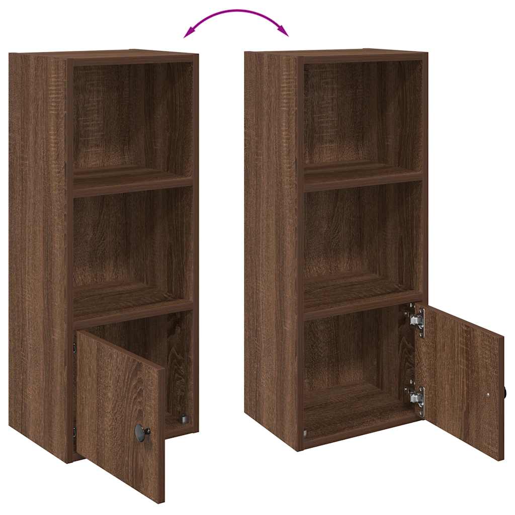 vidaXL Βιβλιοθήκη Καφέ Δρυς 31x24x77 εκ. από Επεξεργασμένο Ξύλο