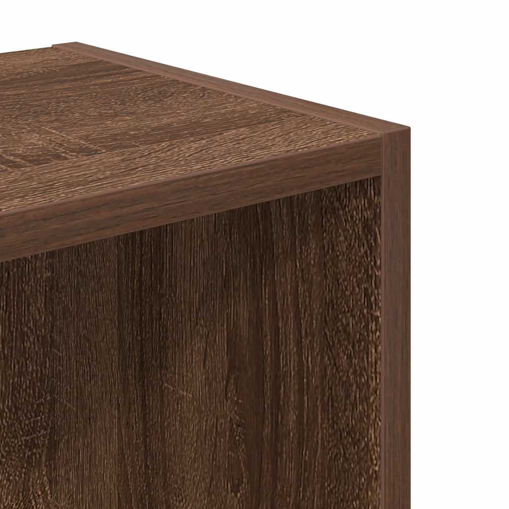 vidaXL Βιβλιοθήκη Καφέ Δρυς 31x24x77 εκ. από Επεξεργασμένο Ξύλο