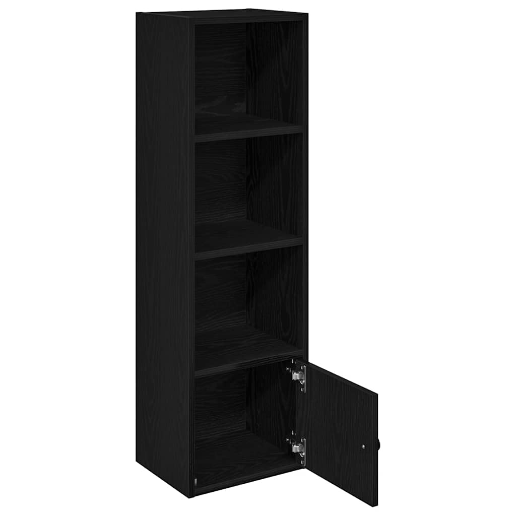 vidaXL Βιβλιοθήκη Μαύρη Δρυς 31x24x102 εκ. Κατασκευασμένο ξύλο