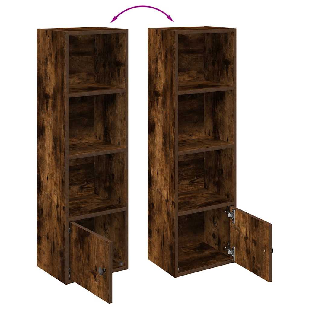 vidaXL Βιβλιοθήκη Καπνιστή Δρυς 31x24x102 εκ. από Επεξεργασμένο Ξύλο