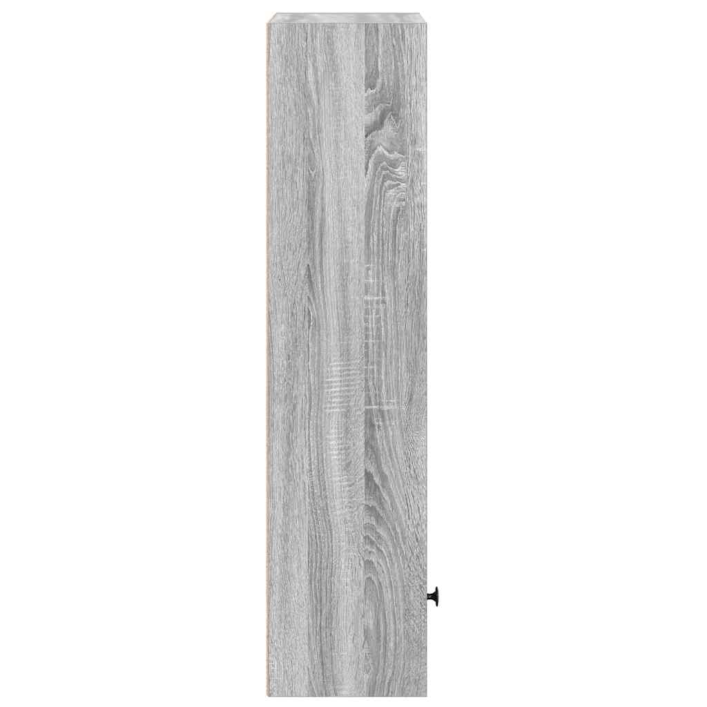 vidaXL Βιβλιοθήκη Γκρι Sonoma 31x24x102 εκ. από Επεξεργασμένο Ξύλο