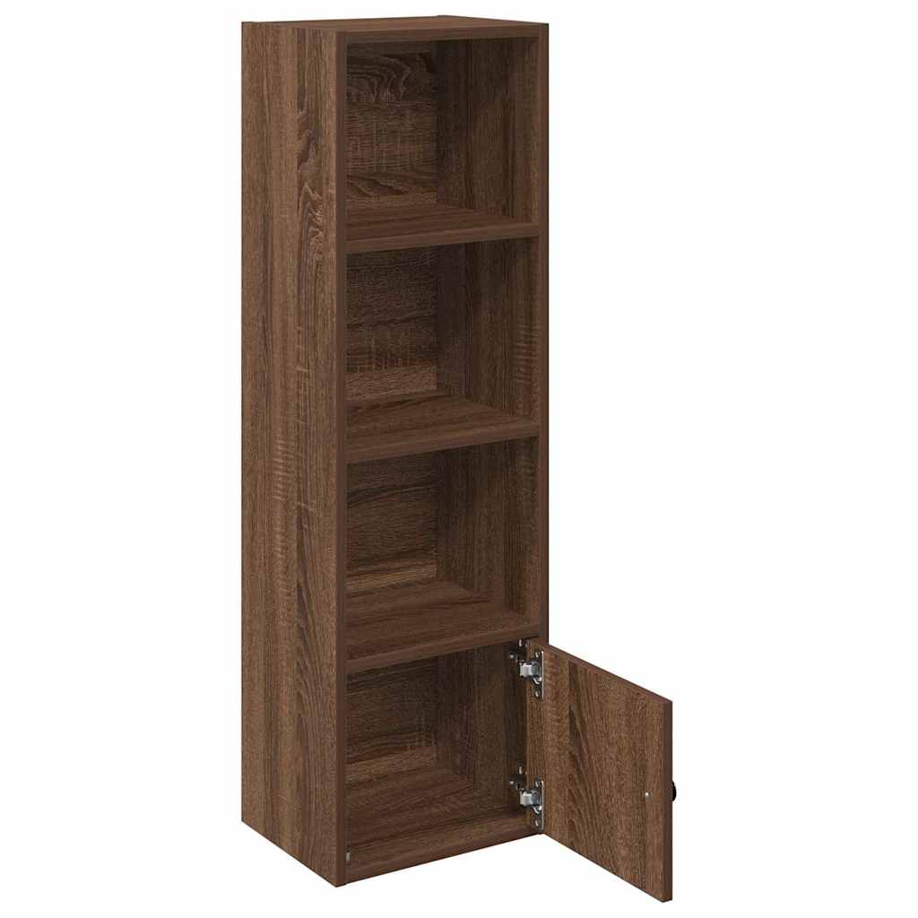 vidaXL Βιβλιοθήκη Καφέ Δρυς 31x24x102 εκ. από Επεξεργασμένο Ξύλο